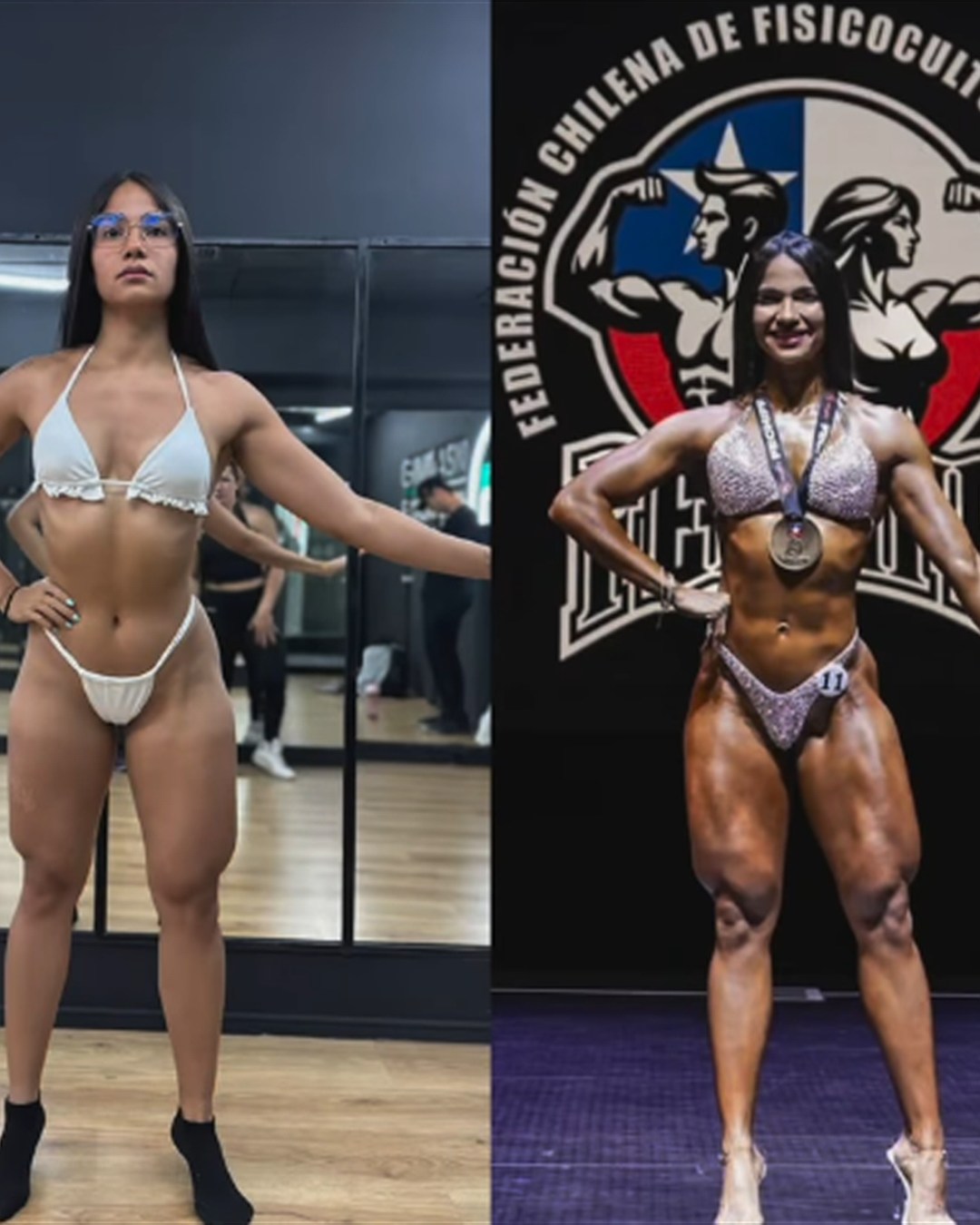 Transformación antes y después: preparación de competición y físico de escenario